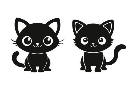 Adorable Baby Cat Silhouette Bundle: A Perfect Addition to Your Design Collection