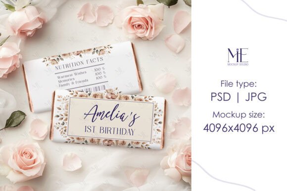 Gift Chocolate Wrapper Mockup, Candy Bar: A Creative Tool for Designers and Businesses