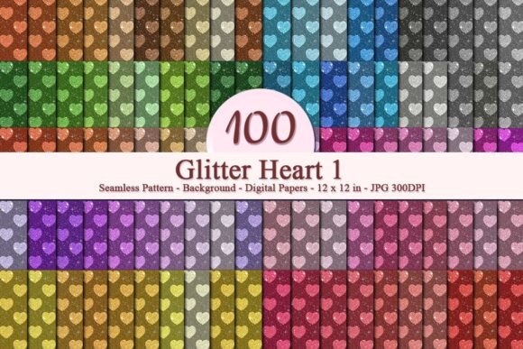 Glitter Heart 1 Pattern: A Versatile Digital Design for Every Creative Need