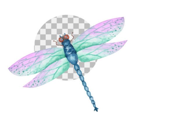 Handpaint Dragonfly Illustration: A Timeless Addition to Your Creative Projects