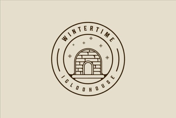 Igloo House Winter Logo Line Art Vector: A Versatile Design for Creative Projects