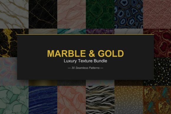 Luxury Marble Gold Digital Paper Set