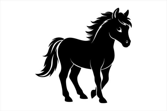 Miniature Horse Silhouette Vector Icon
