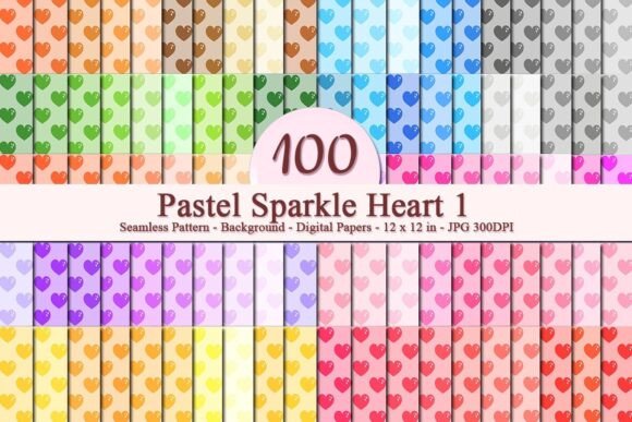 Pastel Sparkle Heart 1 Seamless Pattern: A Versatile Design for Modern Creativity