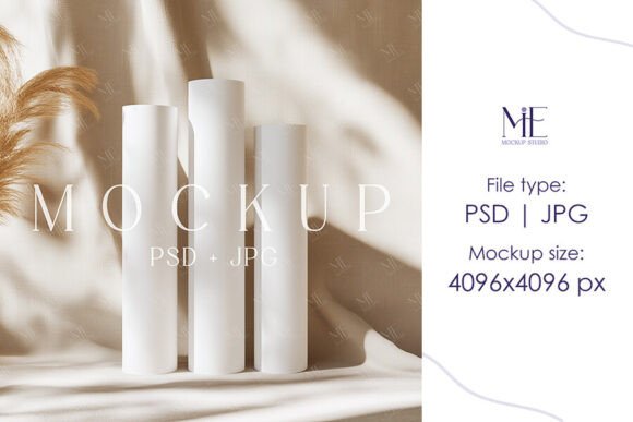 Wrapping Paper Gift Rolled Mockup PSD