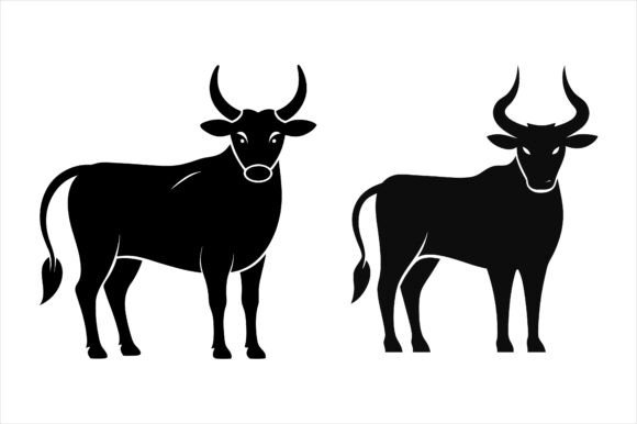 Zebu Silhouette Icon Vector Bundle: A Versatile Design Solution for Creators